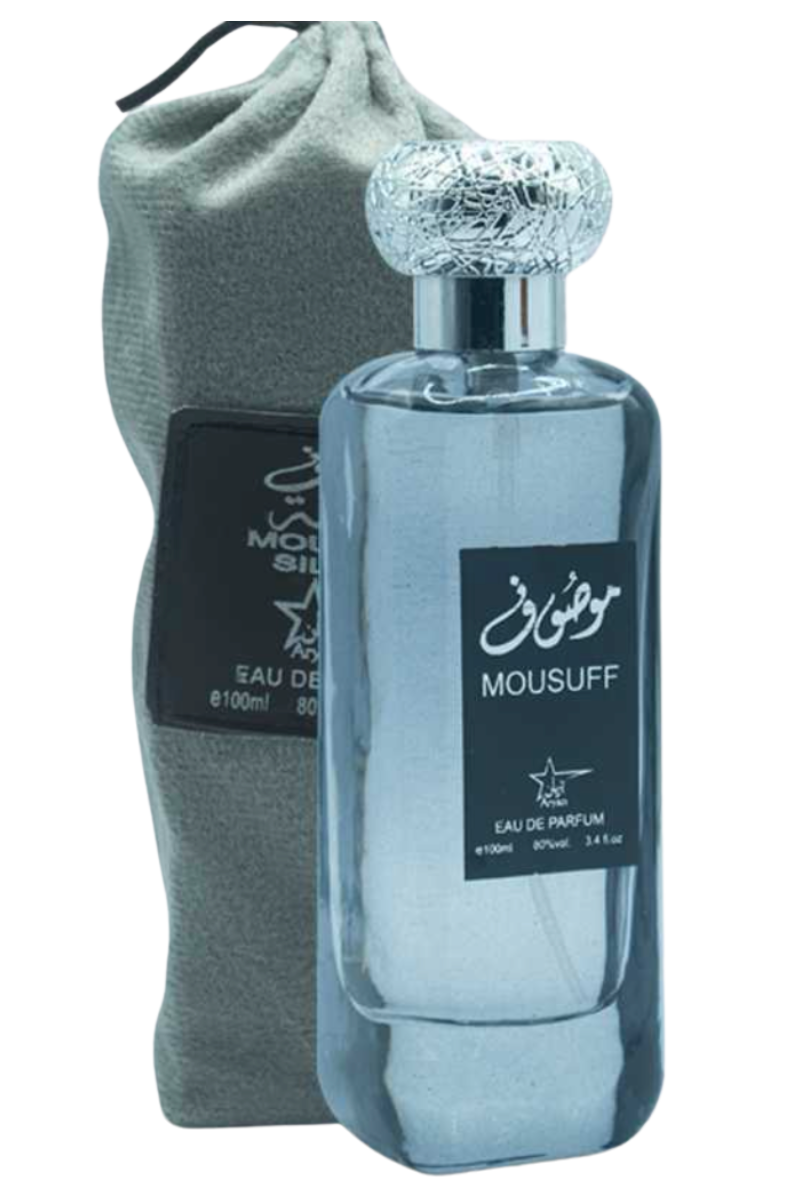Mousuff Silver Eau De Parfum 3.4 Oz for Men